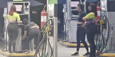 Imagens anexadas ao processo mostram mulheres trabalhando de legging e cropped — Foto: Sinpospetro-PE/Divulgação