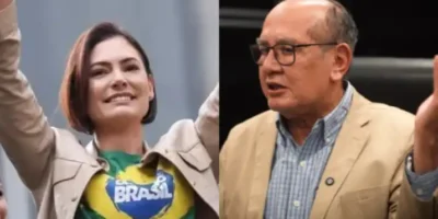 Michelle Bolsonaro e Gilmar Mendes (Foto: REUTERS/Amanda Perobelli e Reprodução/InfoMoney)