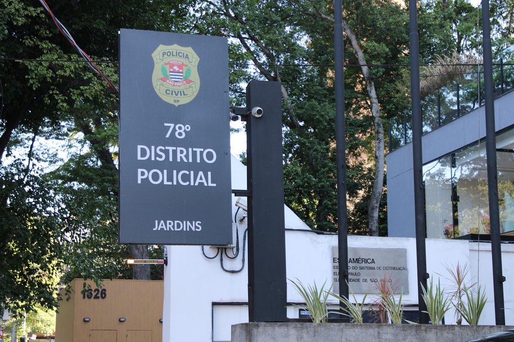Fachada do 78° Distrito Policial (DP), nos Jardins, que investiga o caso — Foto: Divulgação/SSP